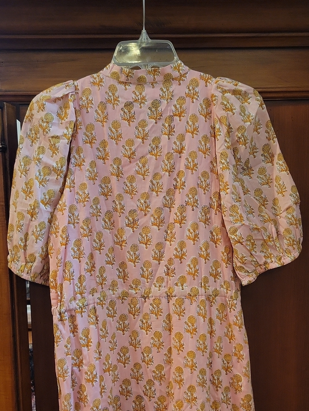 INDIA COLLECTION BY EMERSON FRY Pink Little Marigolds Lucy Dress - Size Small - Picture 10 of 15